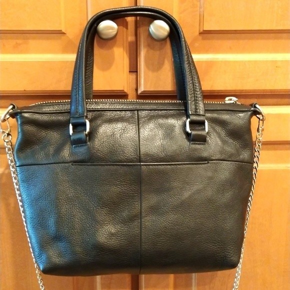Fossil Dawson Pebbled Leather Tote Crossbody Bag EUC - Picture 3 of 12